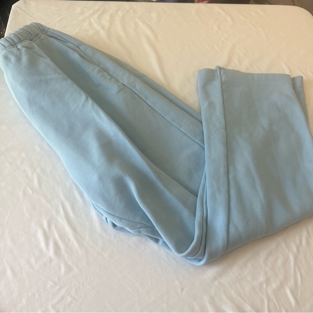 MILFDAD Light Blue Fleece Jogger Sweatpants Unisex XS Casual Lounge‎